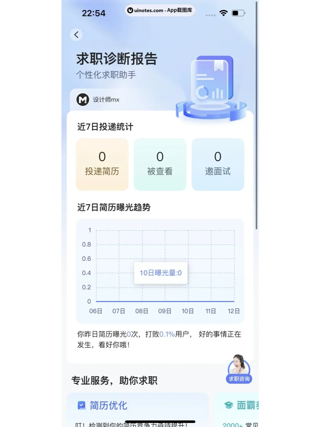 UI设计｜蓝色系APP｜花瓣