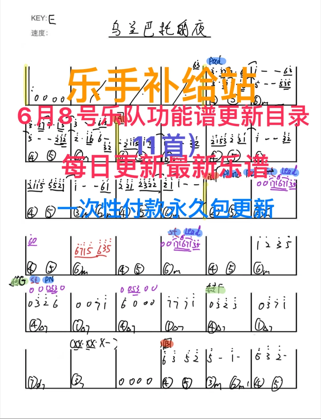 酒吧看谱软件6月8号功能谱目录11首