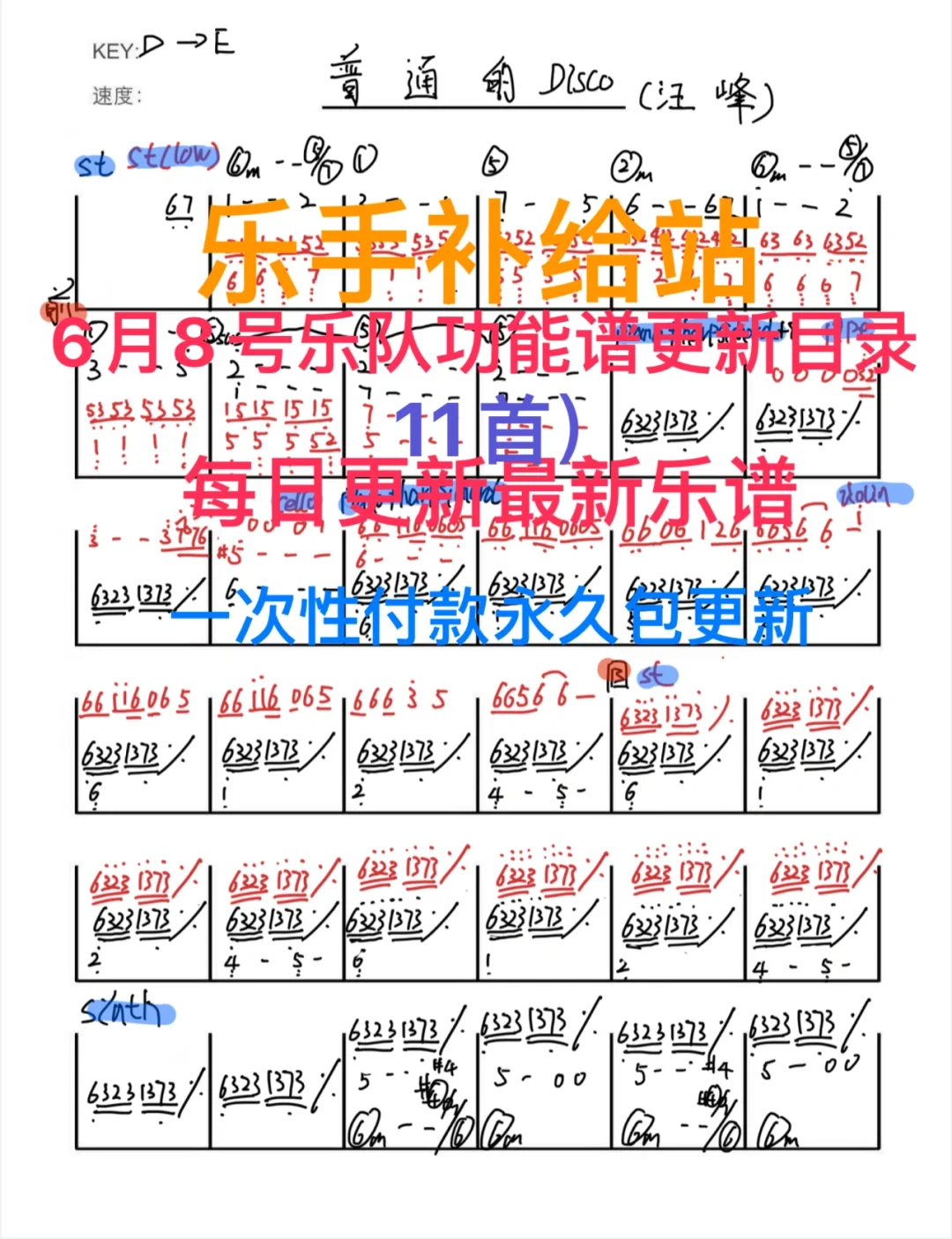 酒吧看谱软件6月8号功能谱目录11首