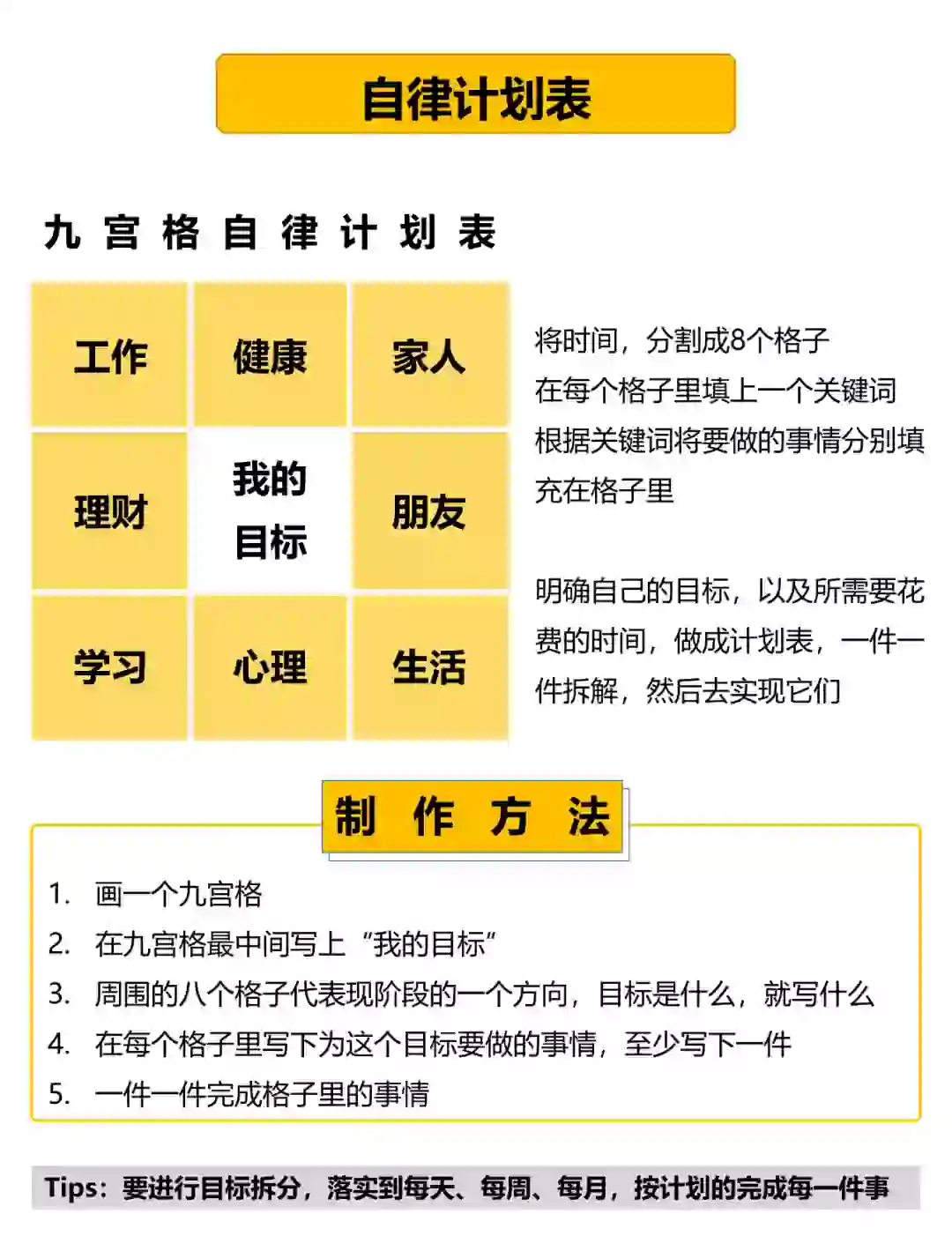 超好用的自律计划表，配合APP效果更佳❗