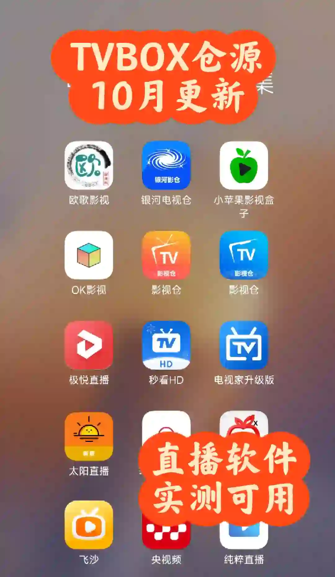 TVBOX影视仓最新接口和软件