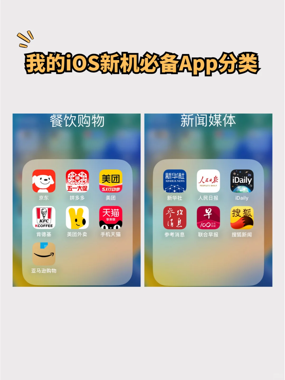 我的iOS App及分类，注重实用的App使用效率