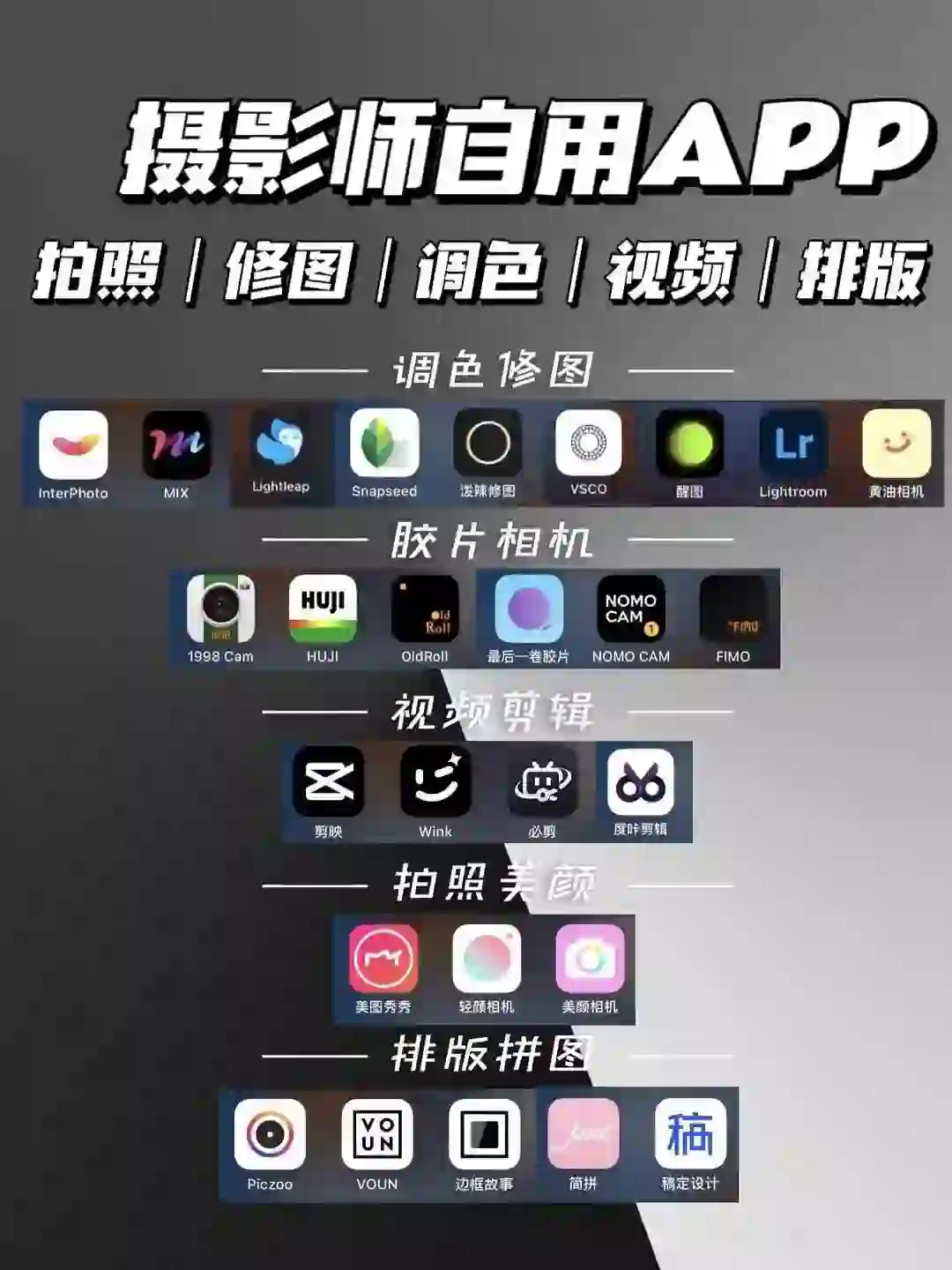 摄影必备app📷