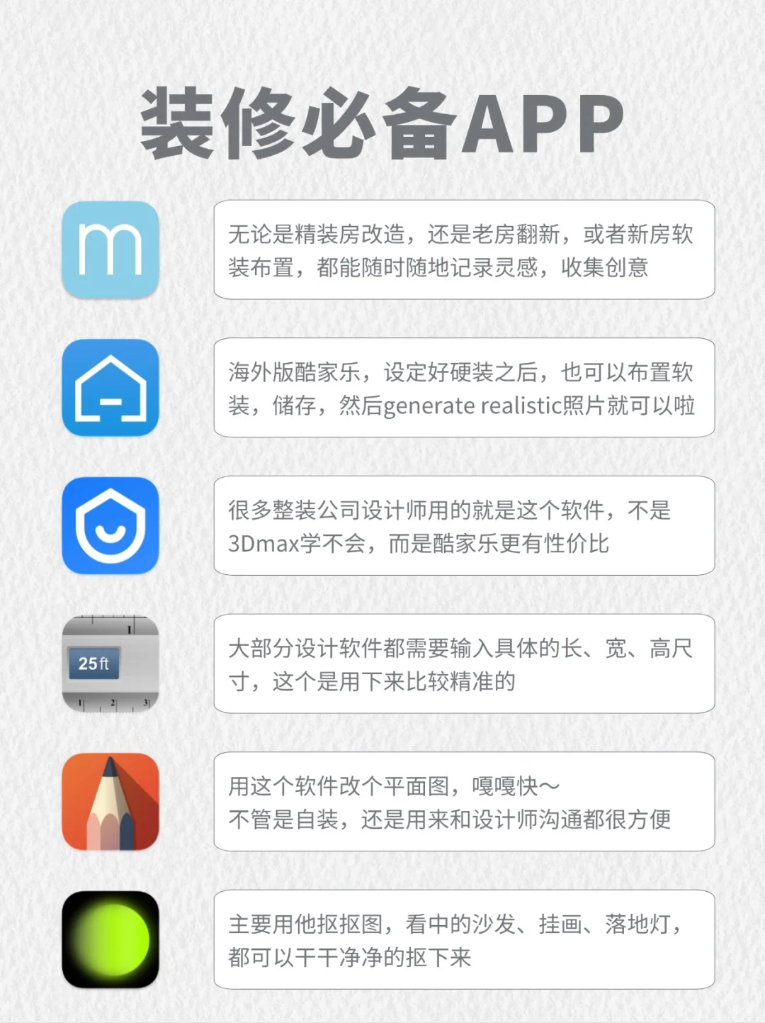 吹爆！装修小白一定要用的12款APP