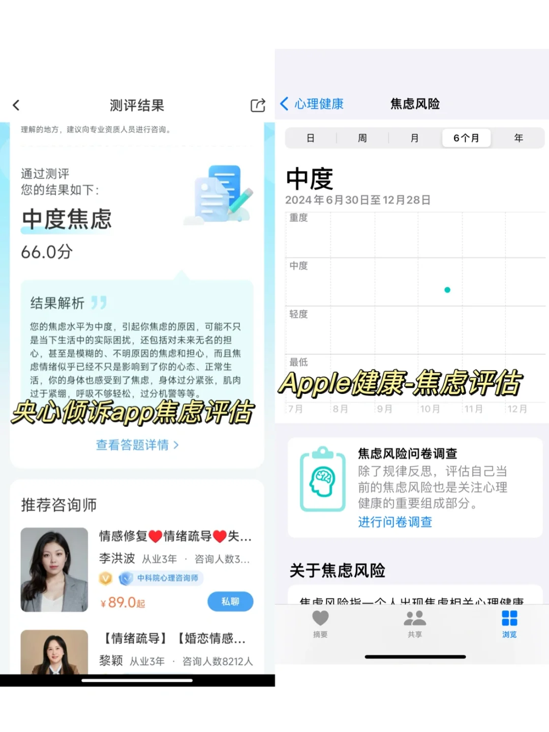 才发现苹果的健康app 可以做心理测试