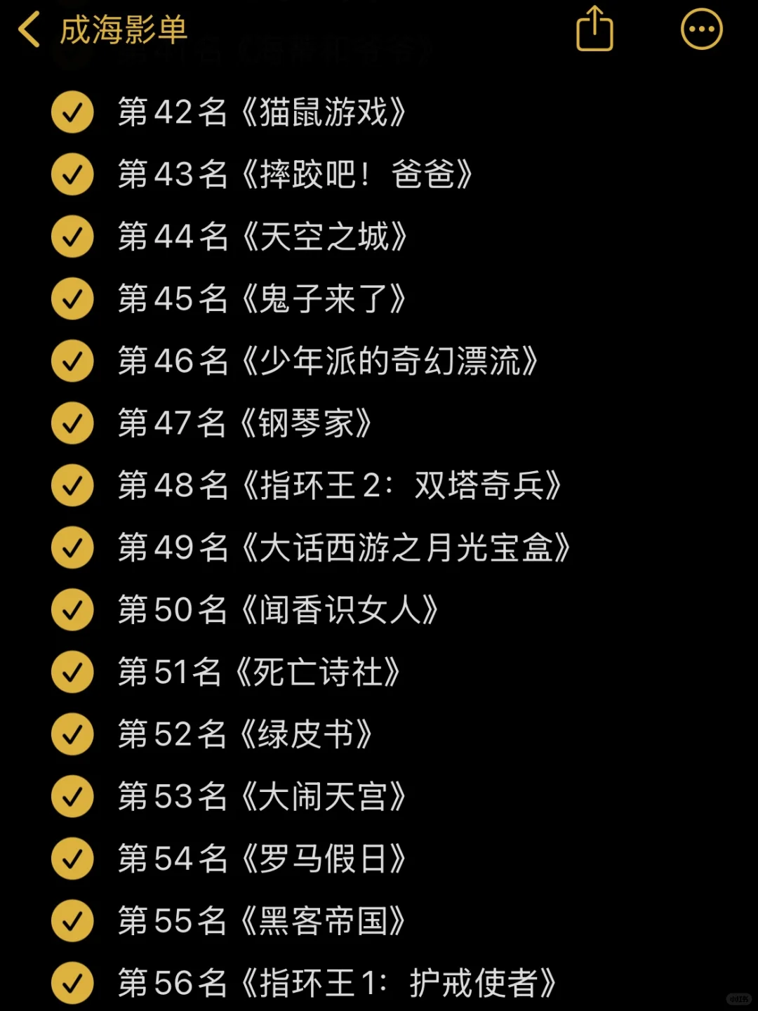 🎬影单：豆瓣电影Top250 10月最新版✅