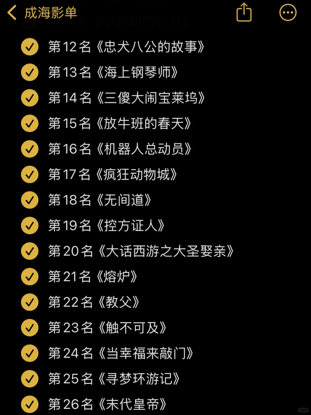 🎬影单：豆瓣电影Top250 10月最新版✅