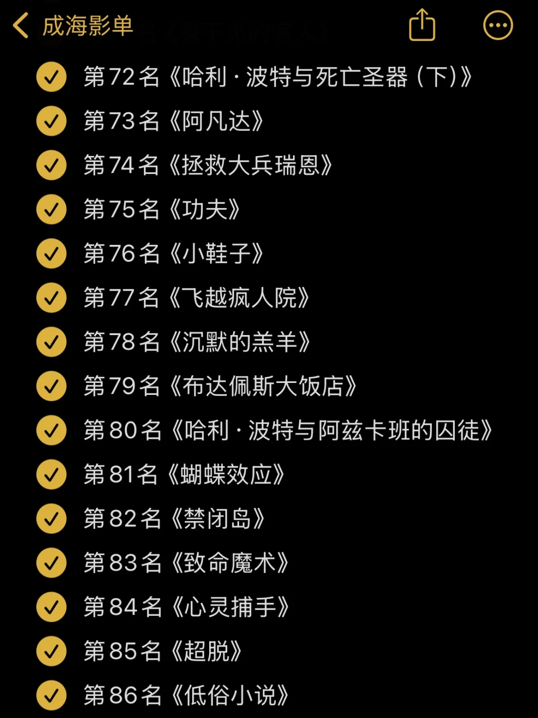 🎬影单：豆瓣电影Top250 10月最新版✅