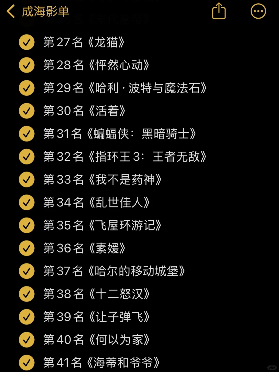 🎬影单：豆瓣电影Top250 10月最新版✅