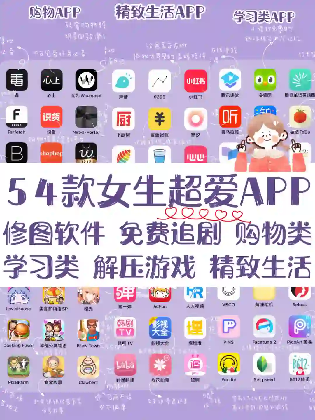 精挑细选‼️54款女生超爱实用APP推荐