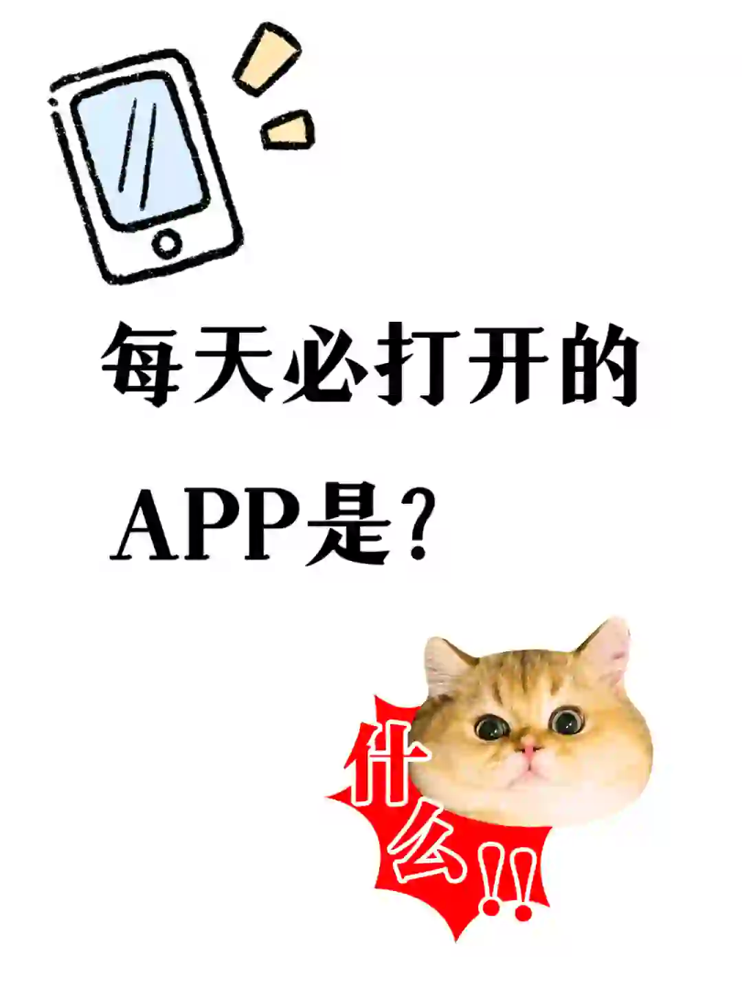 每天必打开的APP是？ 📱