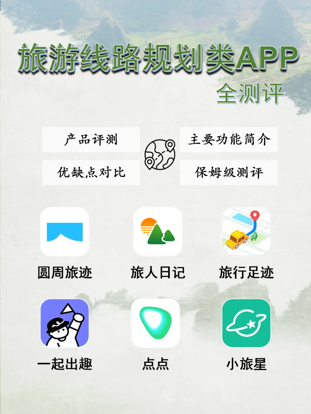 旅游线路、行程规划类app测评