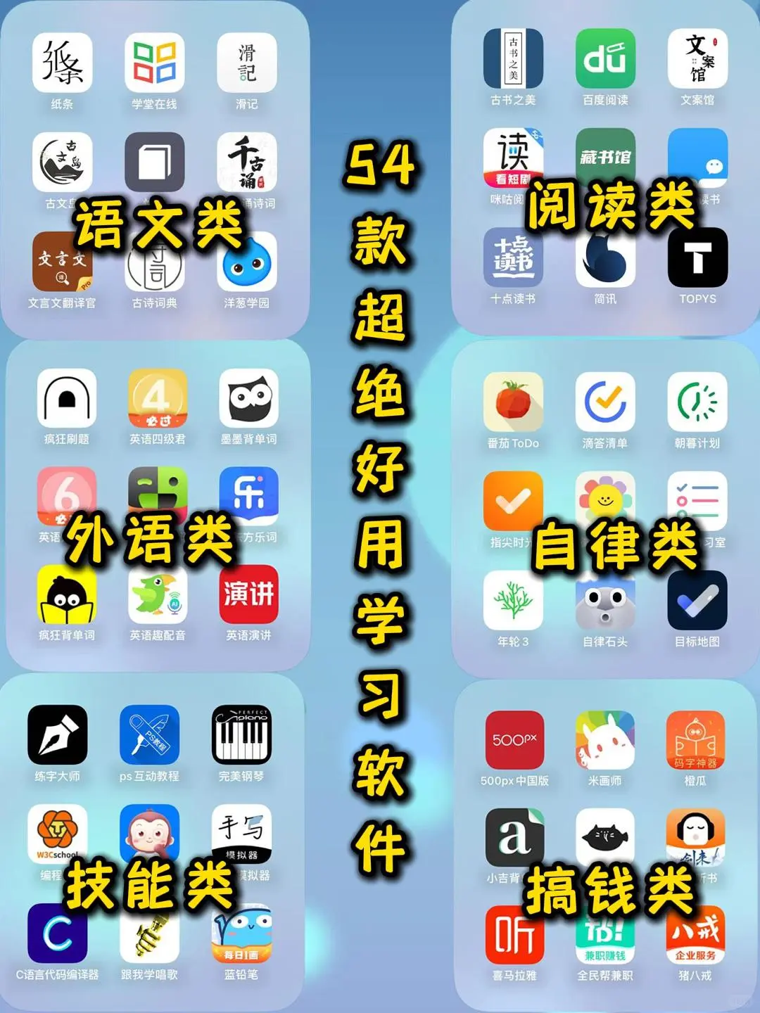 解锁54款高效学习APP，让你的成绩突飞猛进🚀