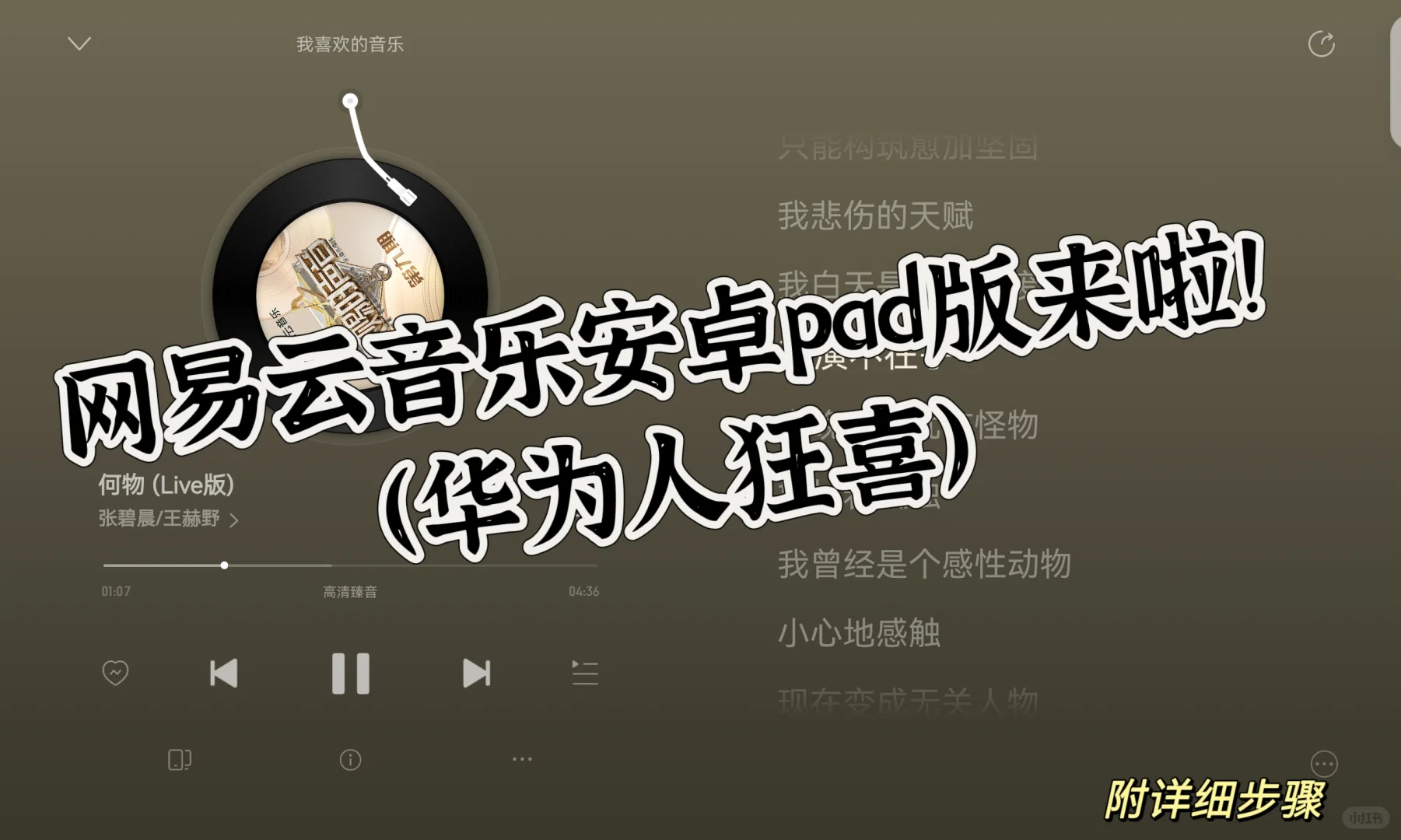 网易云音乐安卓pad版来啦！附教程～