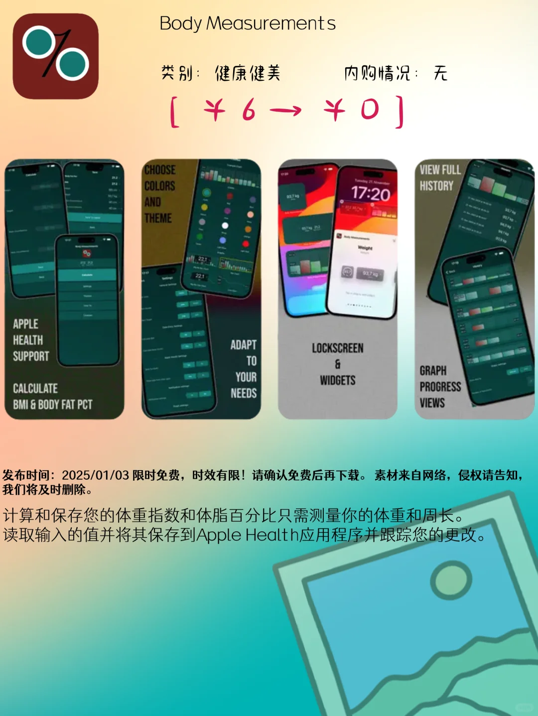 01.03 iOS限免：生活美化与健康生活应用集锦