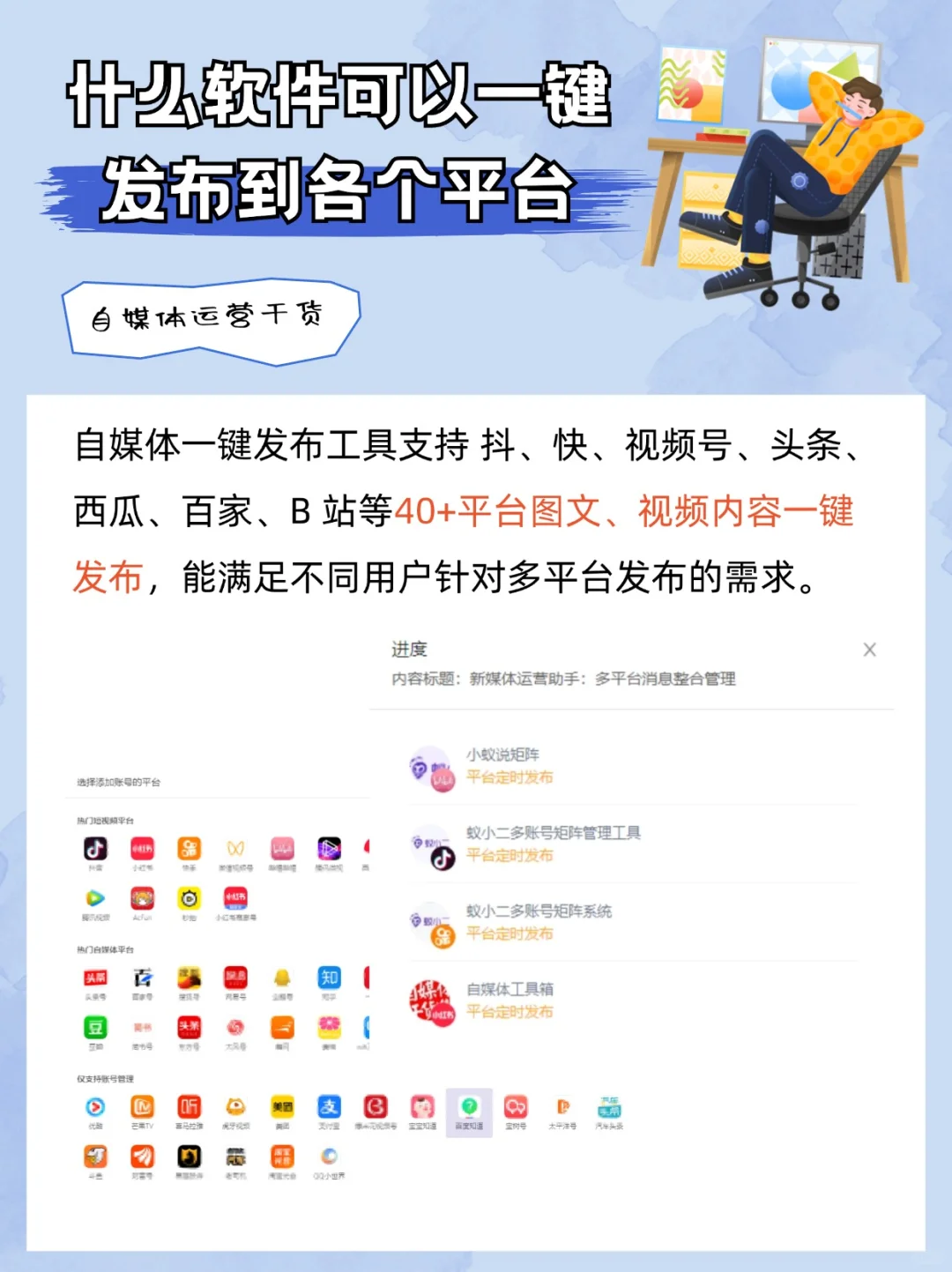 什么软件可以一键发布到各个平台