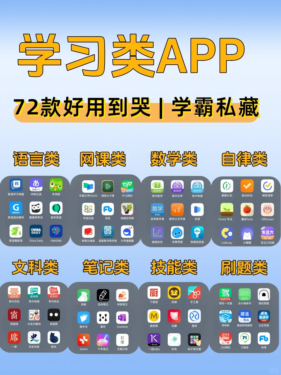 72款学习类App，自我提升|学霸私藏🤩