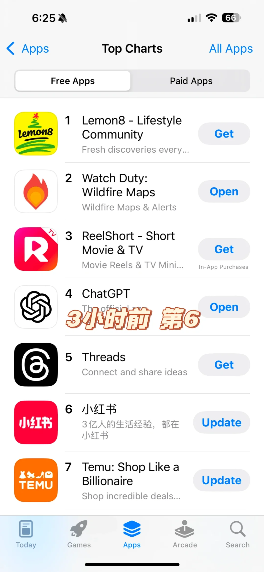 小红书 已达 🇺🇸iOS免费应用榜 第2