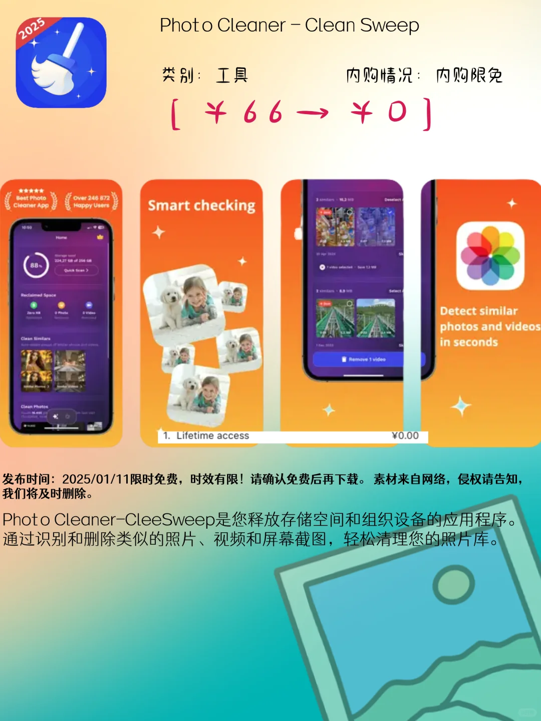 01.11 iOS限免：照片管理与健康生活应用集锦