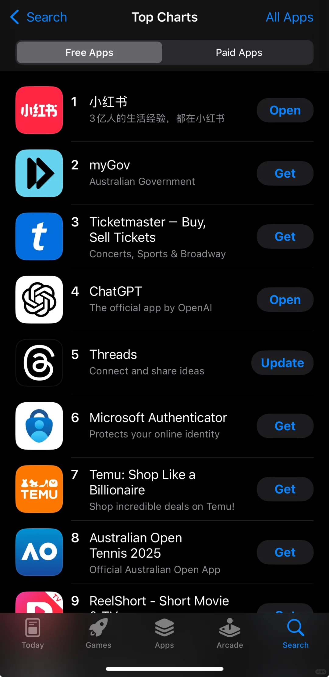 Now Top 1 download app in AU