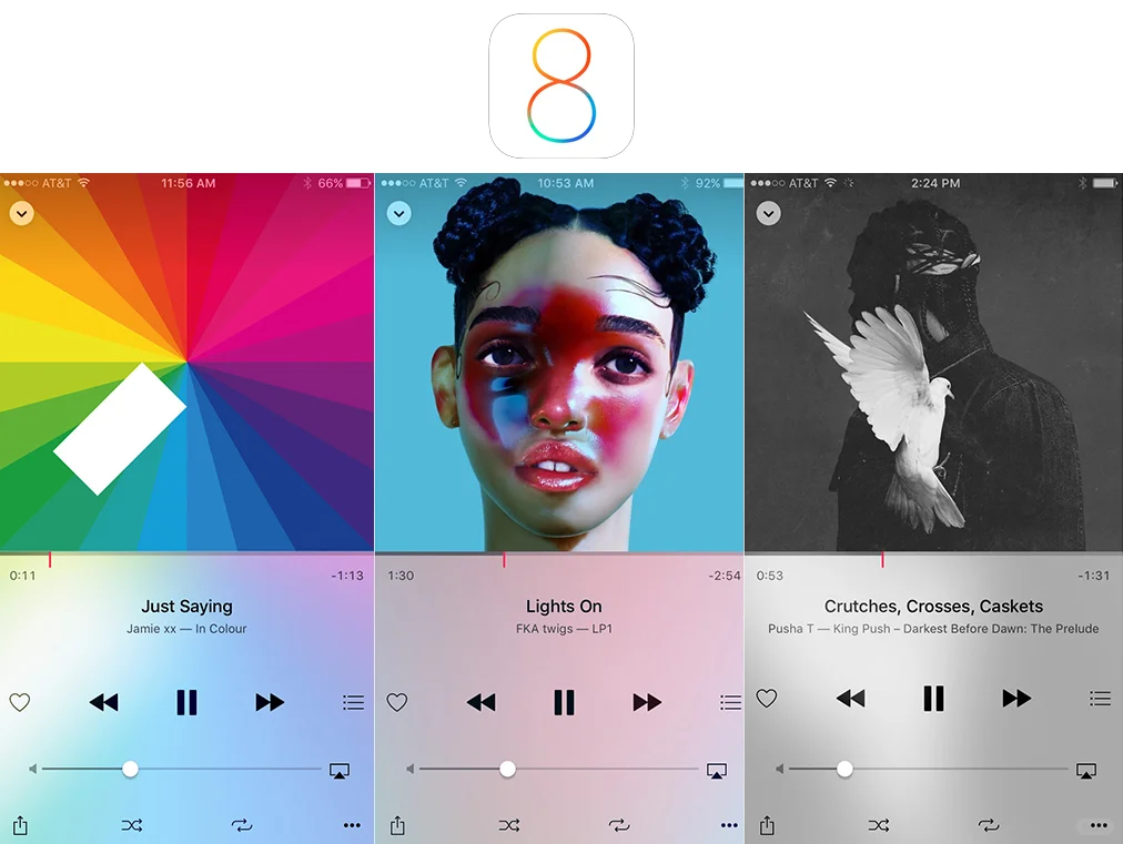 Apple Music近3代界面及图标演化👉🎵❤️