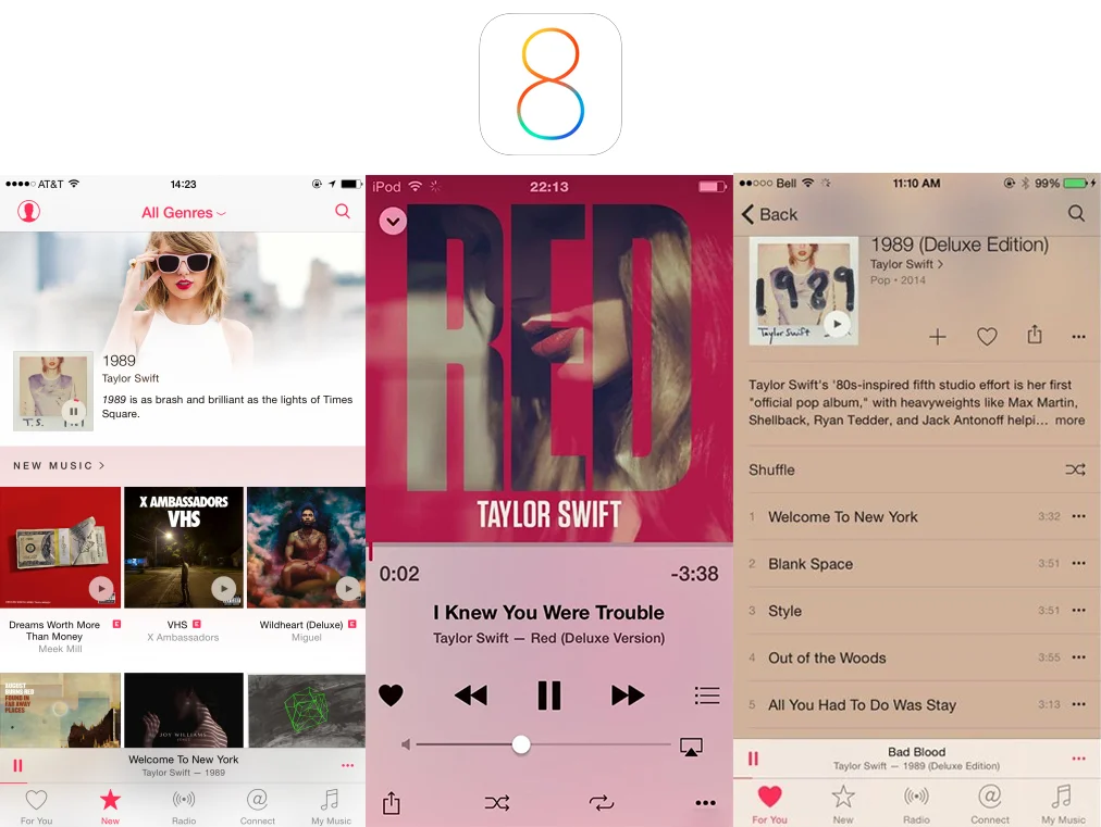 Apple Music近3代界面及图标演化👉🎵❤️