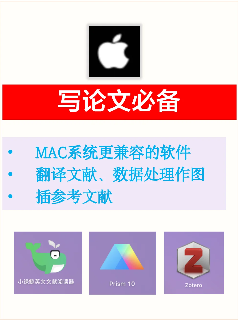 写论文必备，MAC电脑更适配的软件