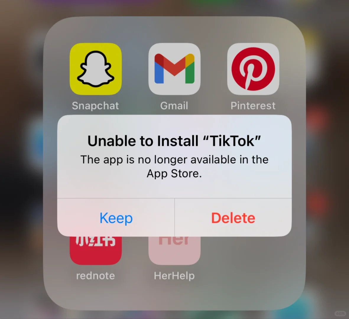 TikTok off the App Store 🫠