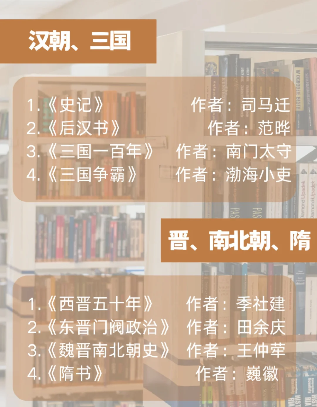 历史书单｜按时间顺序看，越看越上！