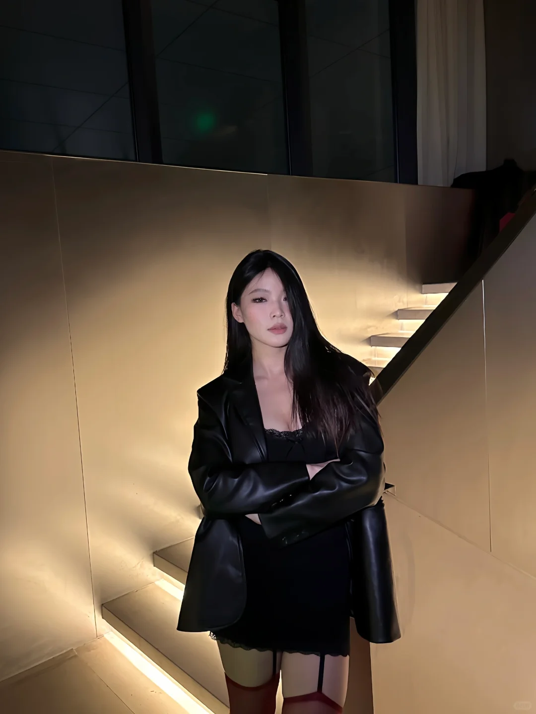 红色丝袜ootd