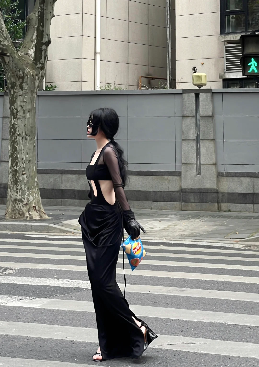时髦精的ootd 褶皱明线半身裙