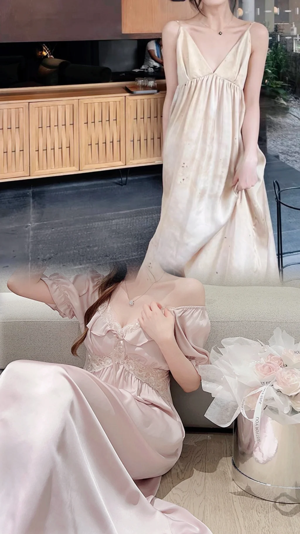 性感蕾丝长款睡裙👗测评