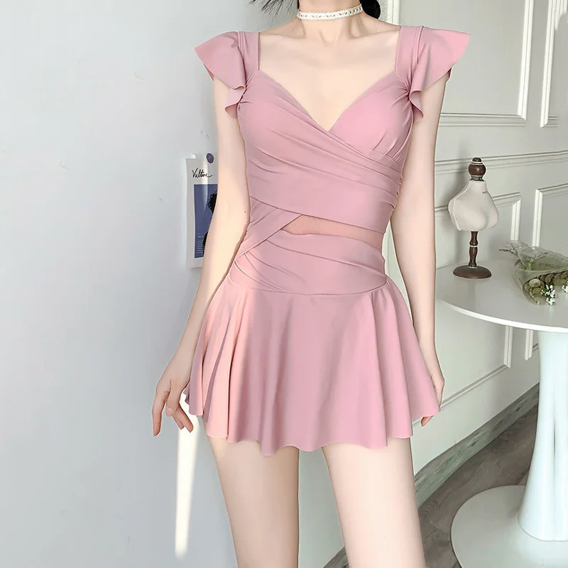 💖粉色显白仙女泳衣👙