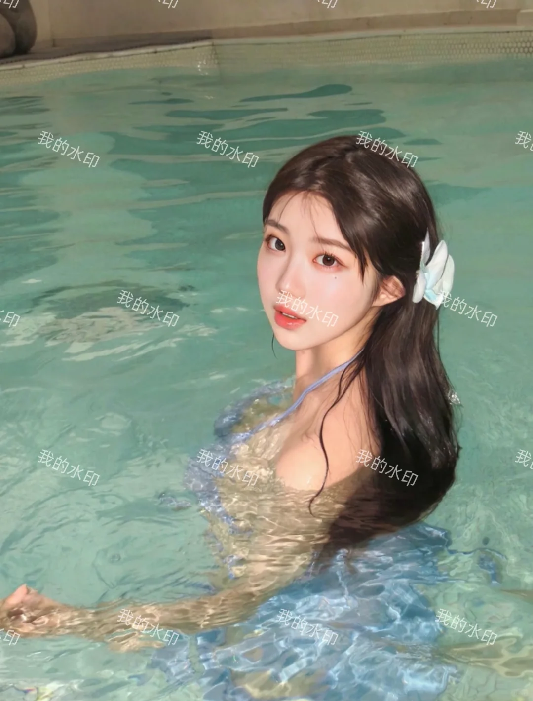 泳装少女，可换脸，左滑看样