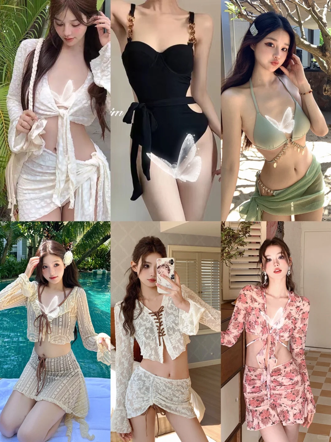 夏日泳衣👙高颜值度假比基尼💘显瘦甜美气质
