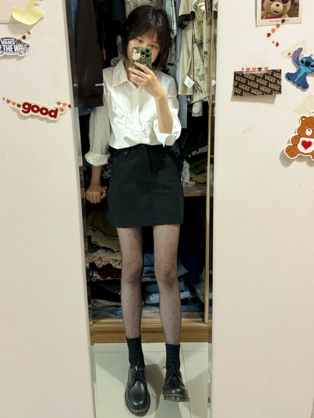 尝试了丝袜搭配