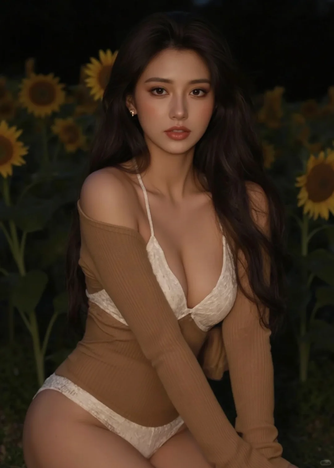 向日葵同色系的毛衣摆拍，还是很好看的🙈