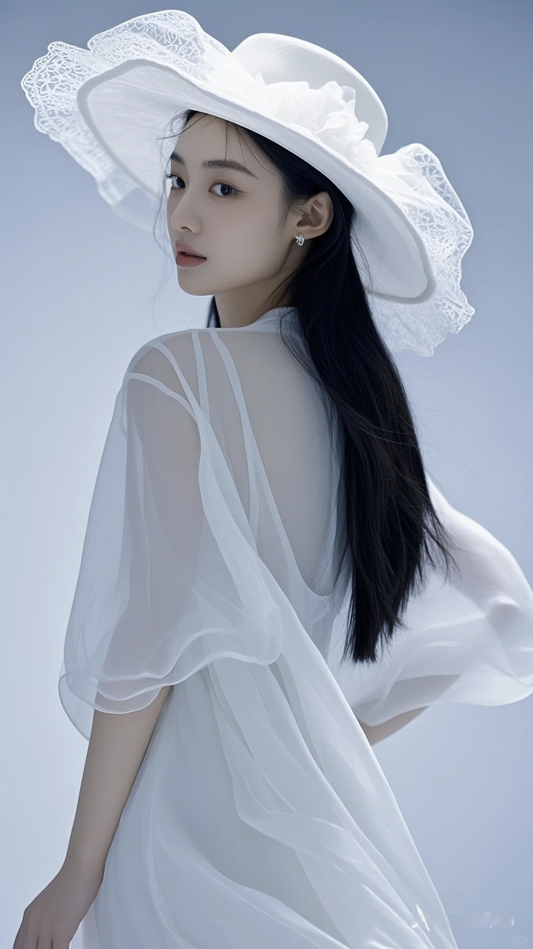 戴帽子清纯靓女