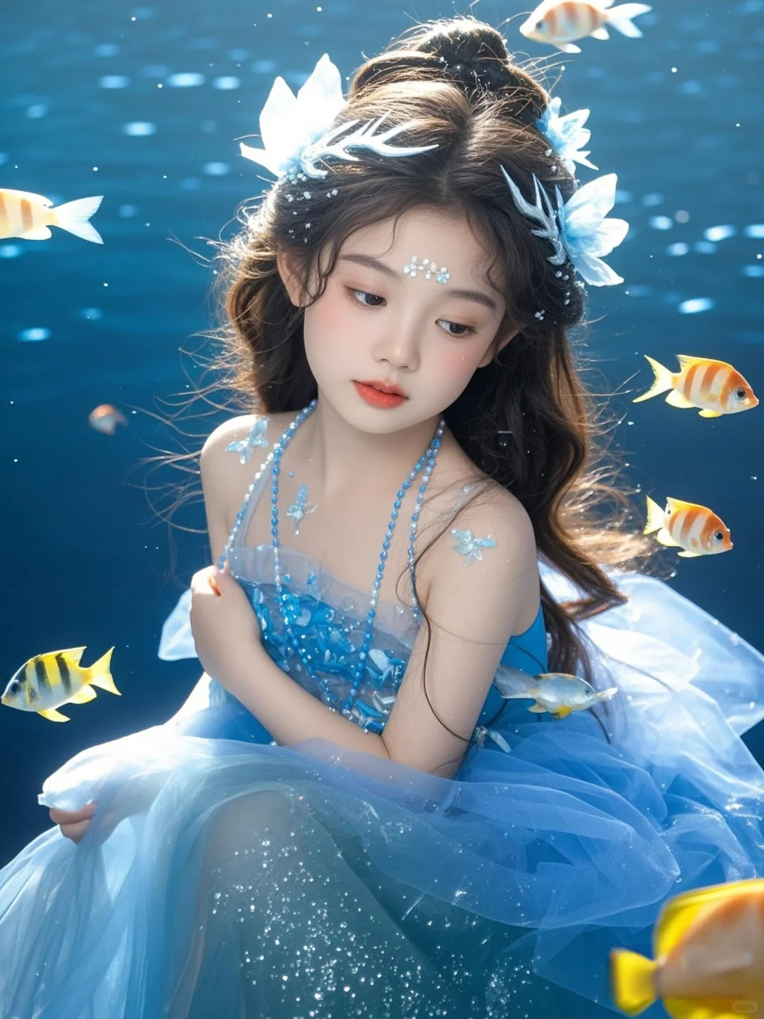 女儿的小鲛人妆～
