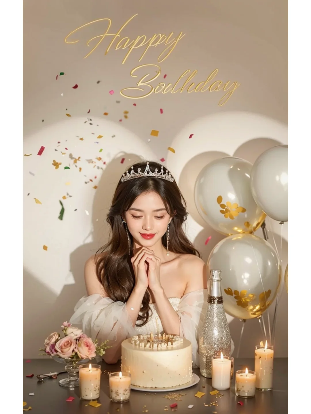 🎂白色梦幻ins风生日写真🎈