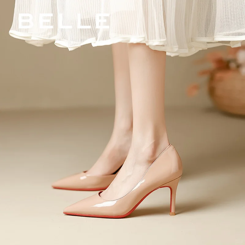 百丽必备👠性感裸色高跟鞋