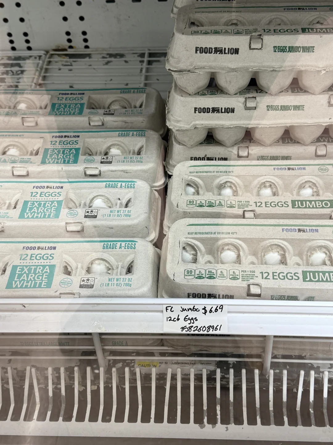 Egg prices in NC, USA