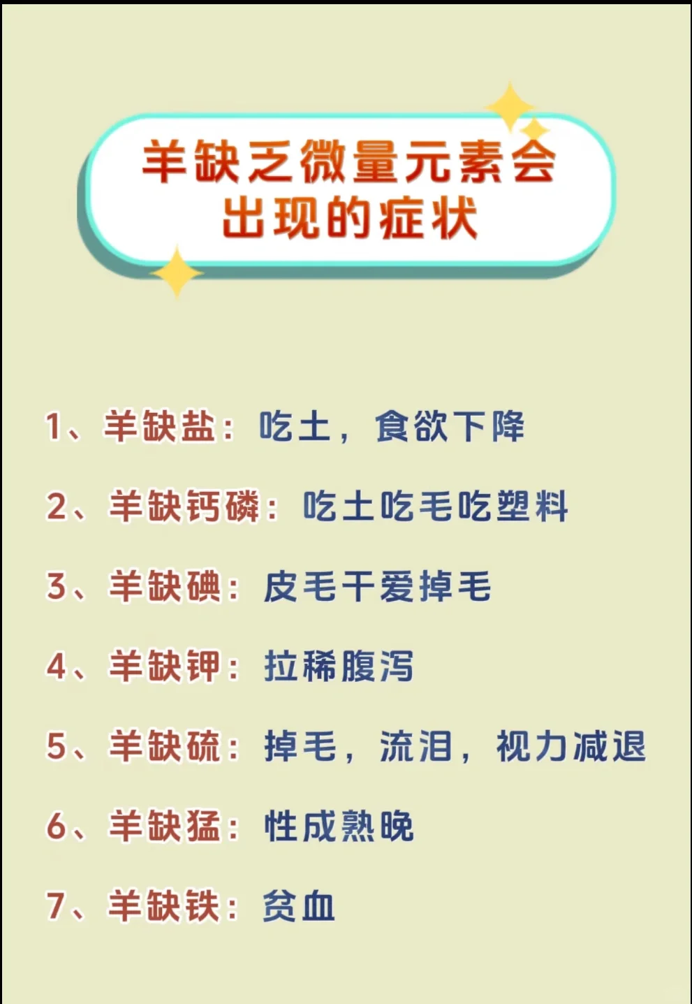 羊缺微量元素