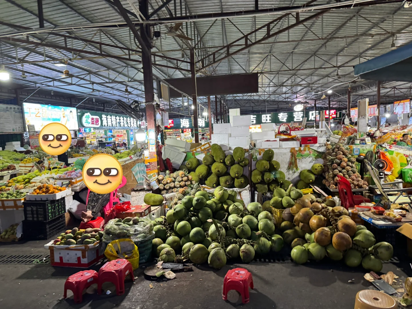 三亚水果市场，菜市场闲逛～