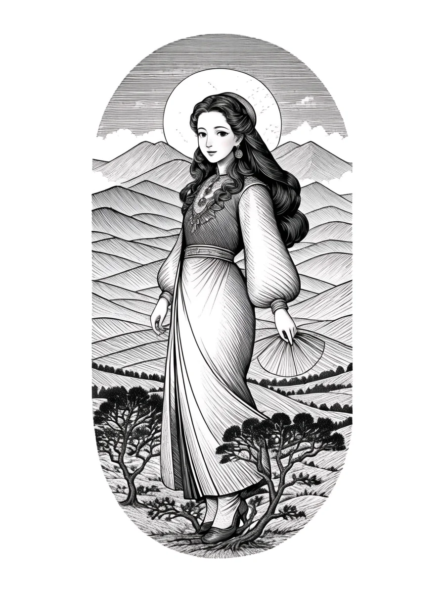 线描手绘美女独家展示