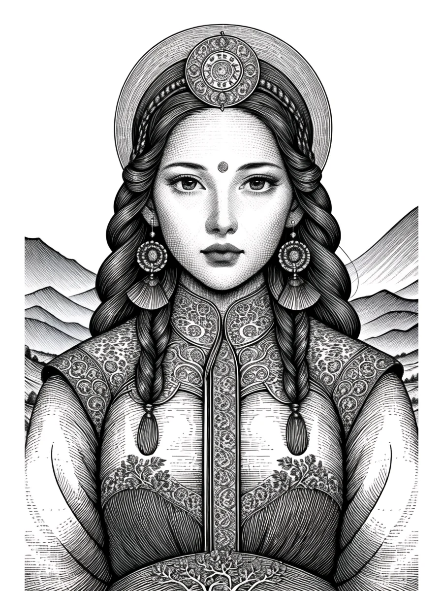 线描手绘美女独家展示