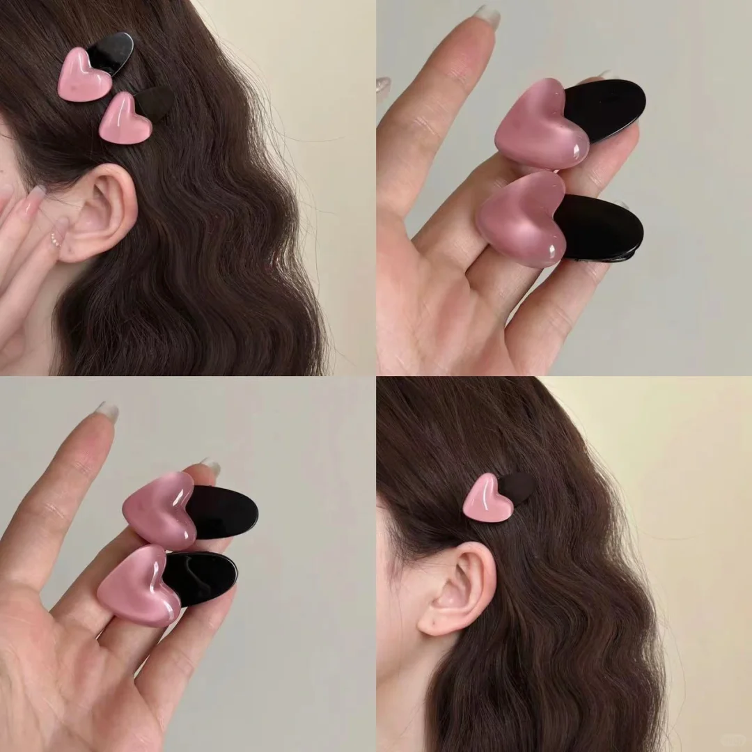好甜呀💗这个爱心冻冻发夹