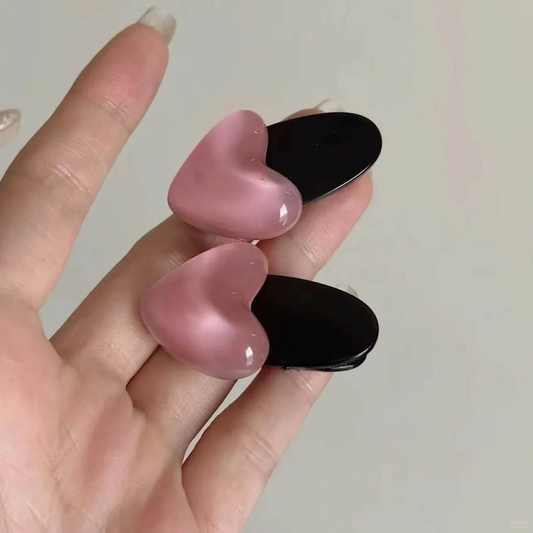 好甜呀💗这个爱心冻冻发夹