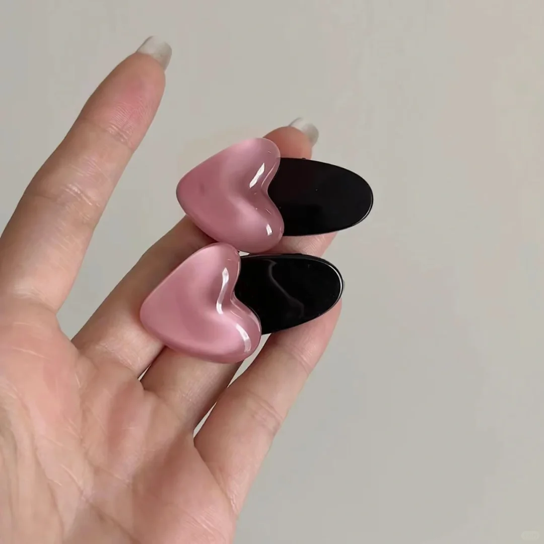 好甜呀💗这个爱心冻冻发夹