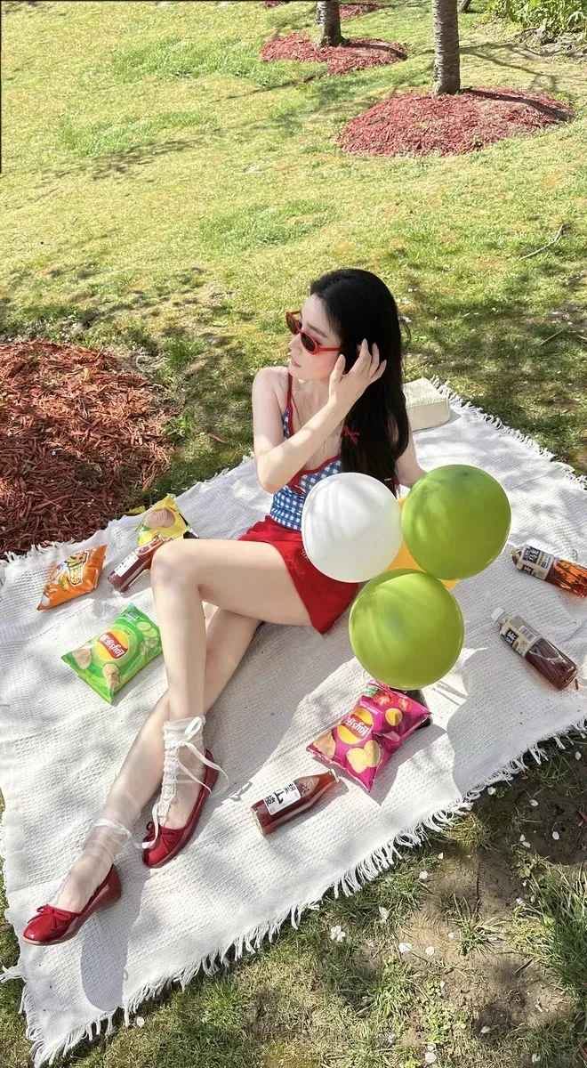 可以外穿的泳衣👙复古甜美
